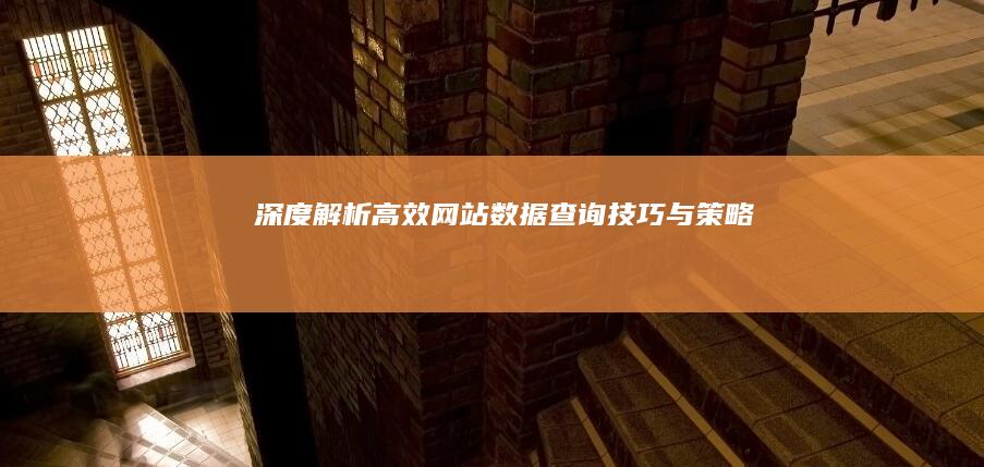 深度解析：高效网站数据查询技巧与策略